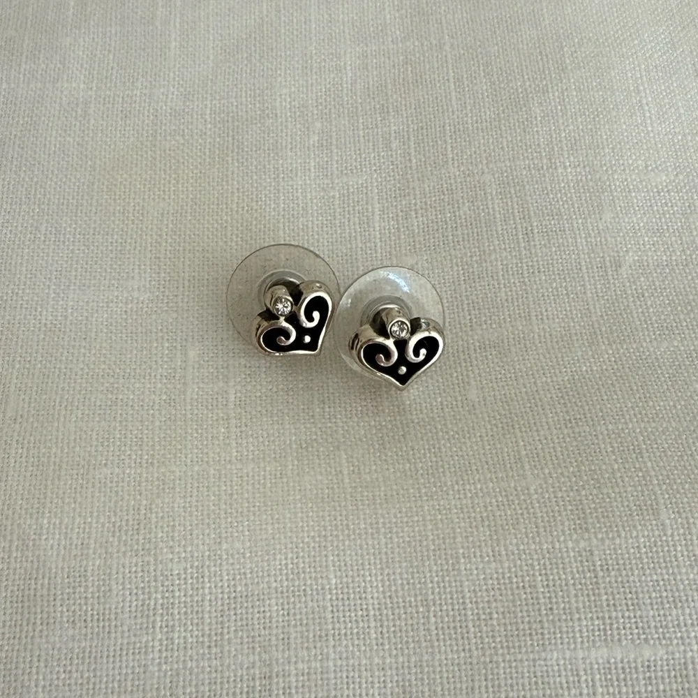 Brighton Sterling Silver Heart Post Earrings - Picture 1 of 5